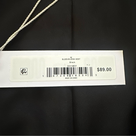 Steve Madden Womens Medium Vest Black Blazer Pockets Sleeveless Lined Midweight - Picture 11 of 11